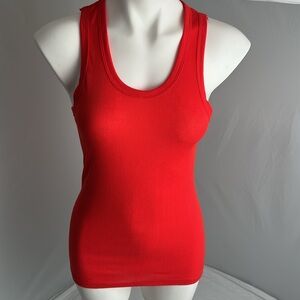 Pamela red cotton ribbed tank top XL